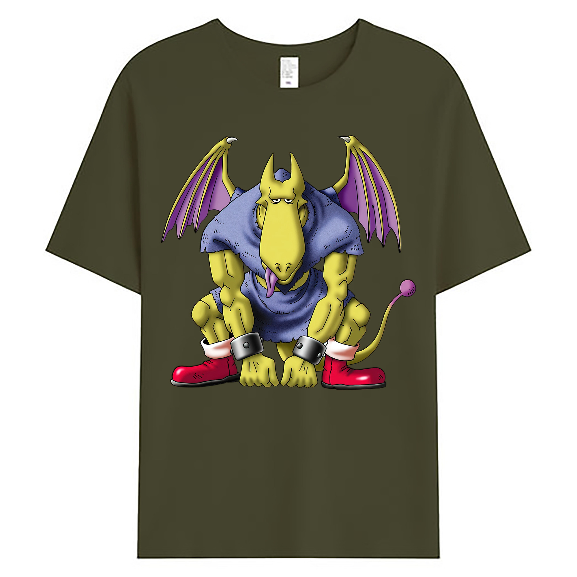 （画像用） ドラゴンクエスト Doragon Kuesuto Dragon Quest 綿100％ メンズ半袖Tシャツ｜肌触りやわらか＆通気性
